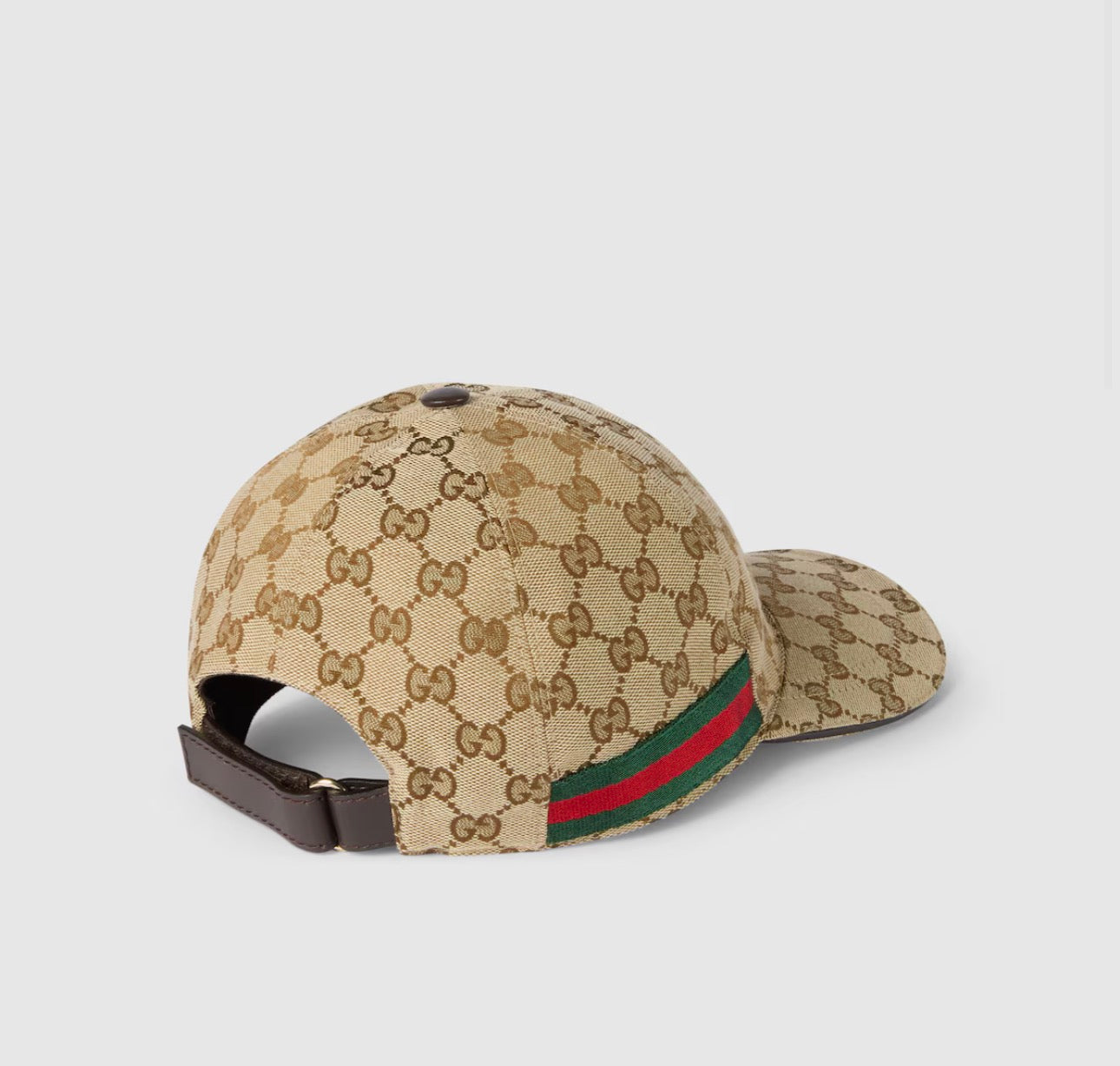 GG canvas baseball hat with Web