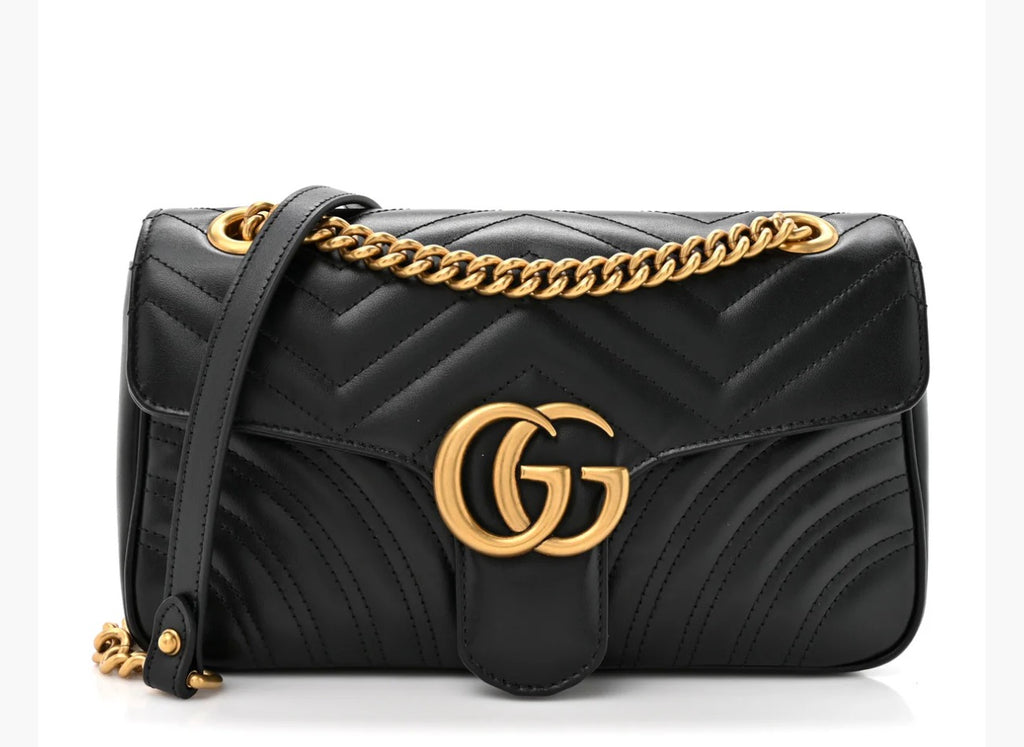 GUCCI GG Marmont Flap Bag Matelasse Leather