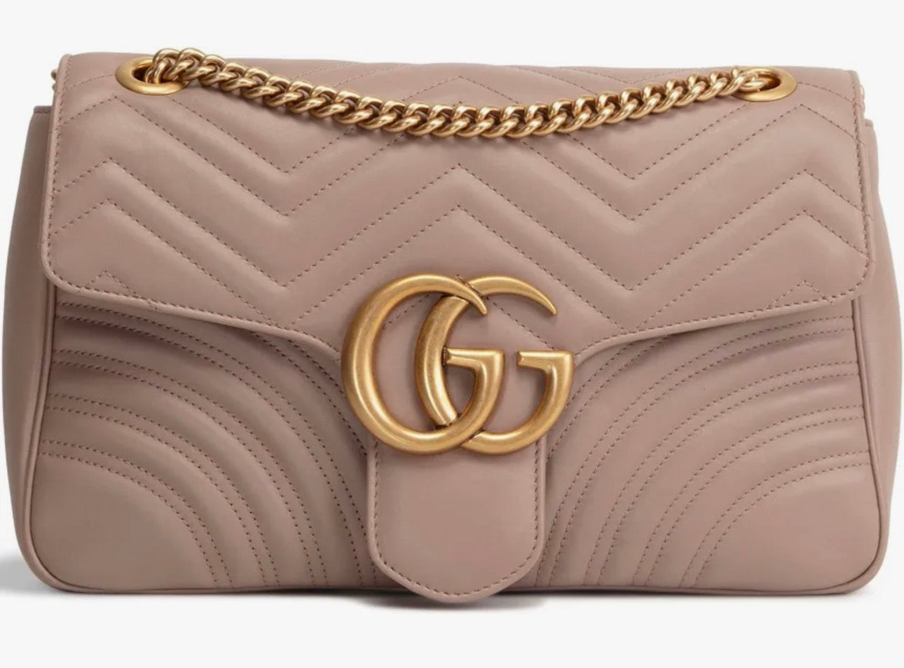 GUCCI GG Marmont Flap Bag Matelasse Leather