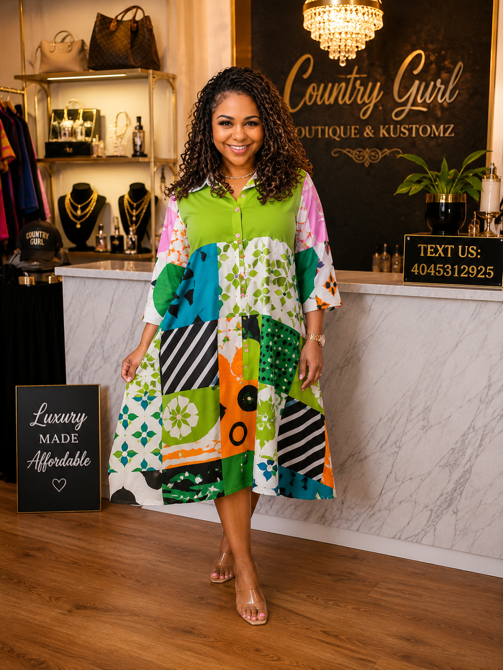 Colorblock bounce dress