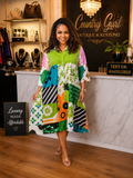 Colorblock bounce dress