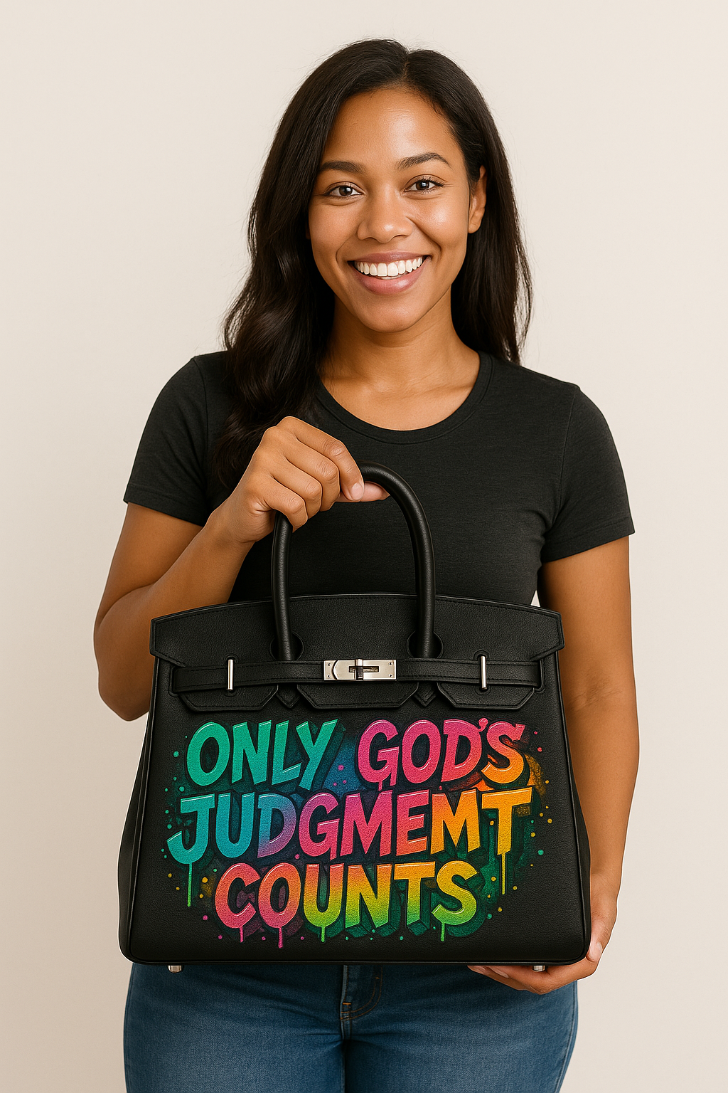 Only GOD can judge me tote (25cm)