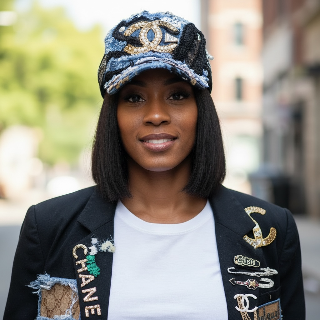 Custom denim coco cap