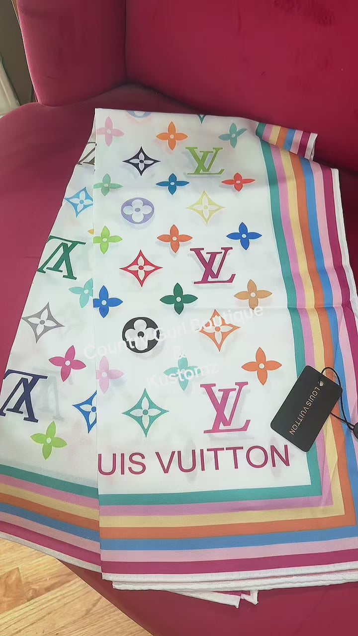 LV X TM Silk Monogram Multicolor BB Bandeau White